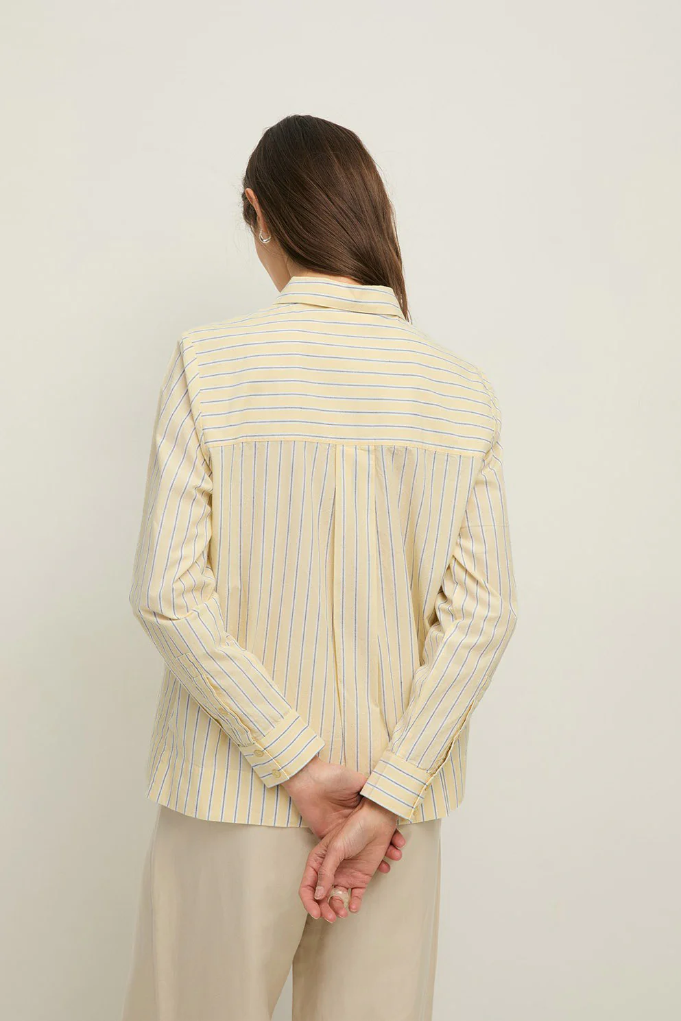 Striped Cotton Shirt - Amarillo - Image 5