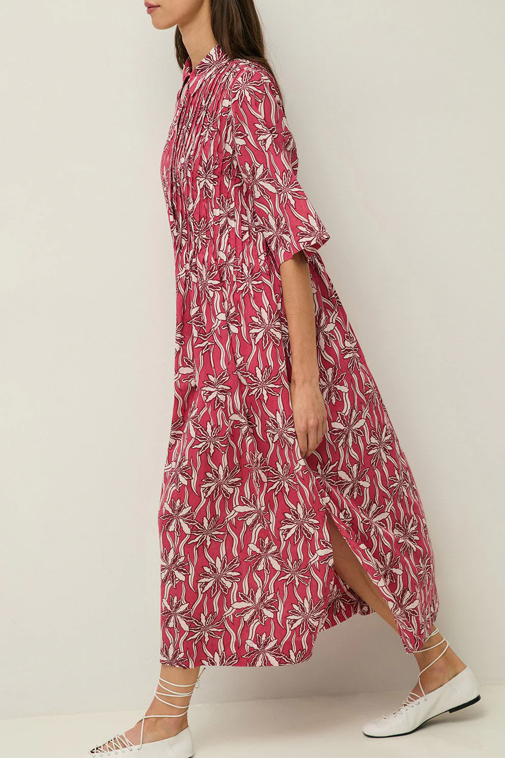 Tunisian Shirt Dress - Flowers - Image 6
