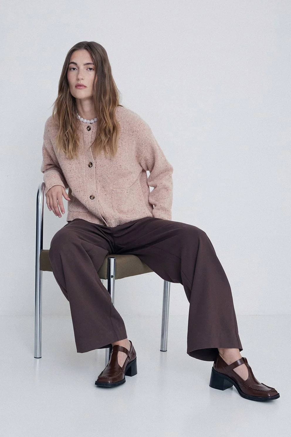 Wool Cardigan - Pink - Image 4