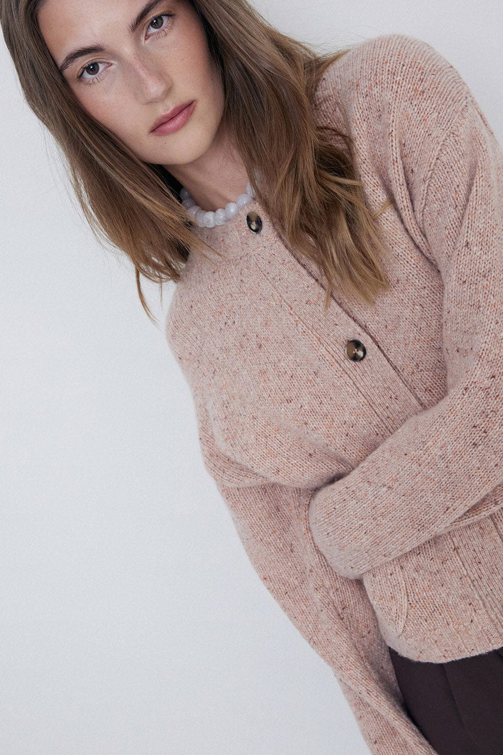Wool Cardigan - Pink - Image 7